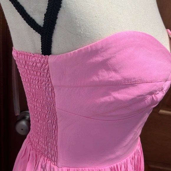 Amanda Uprichard Hot Pink Gisele Midi Dress - Picture 15 of 17